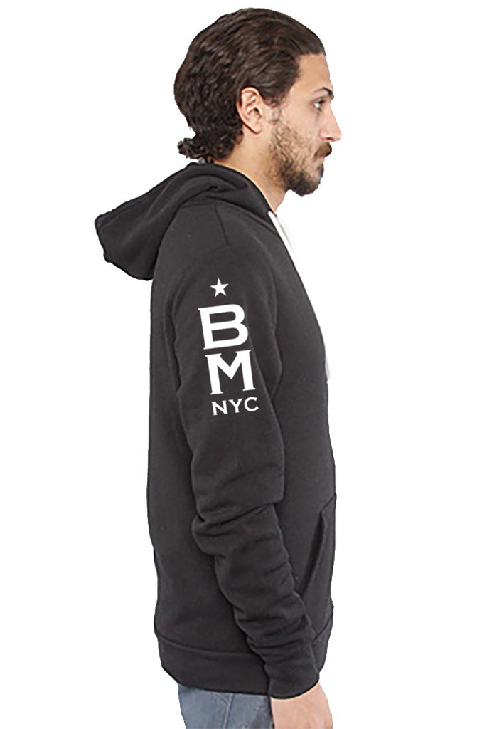 Unisex Zip Hoodie Left Chest Print Brass Monkey Shop